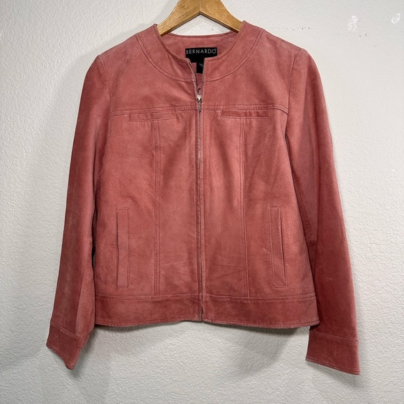 Bernardo Women's Pink Suede Jacket Women's Small - Picture 1 of 10